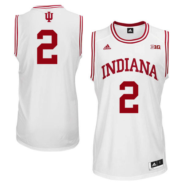 Men Indiana Hoosiers #2 Josh Newkirk College Basketball Jerseys Sale-White - Click Image to Close